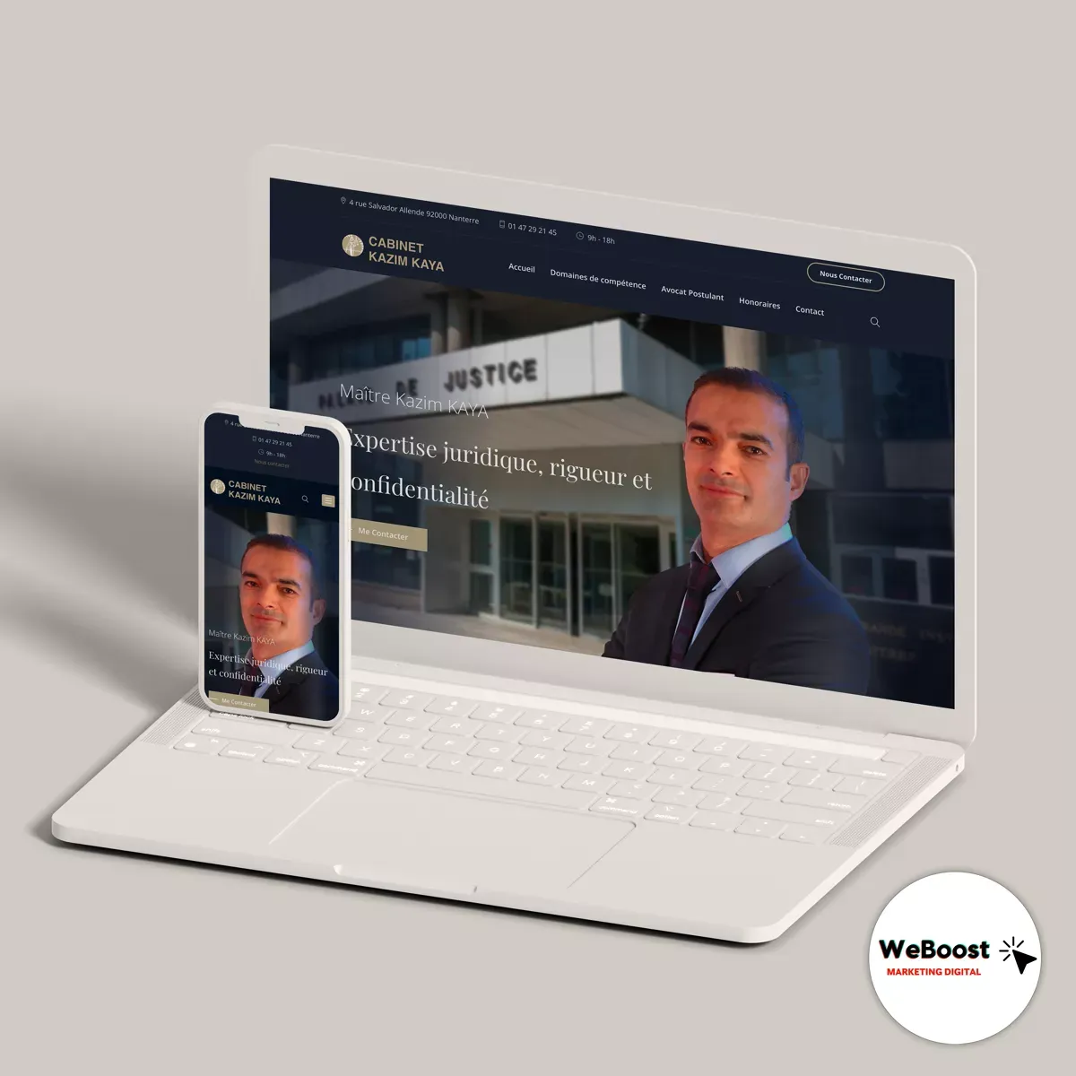 Aperçu du site réalisé pour Cabinet Kazim Kaya