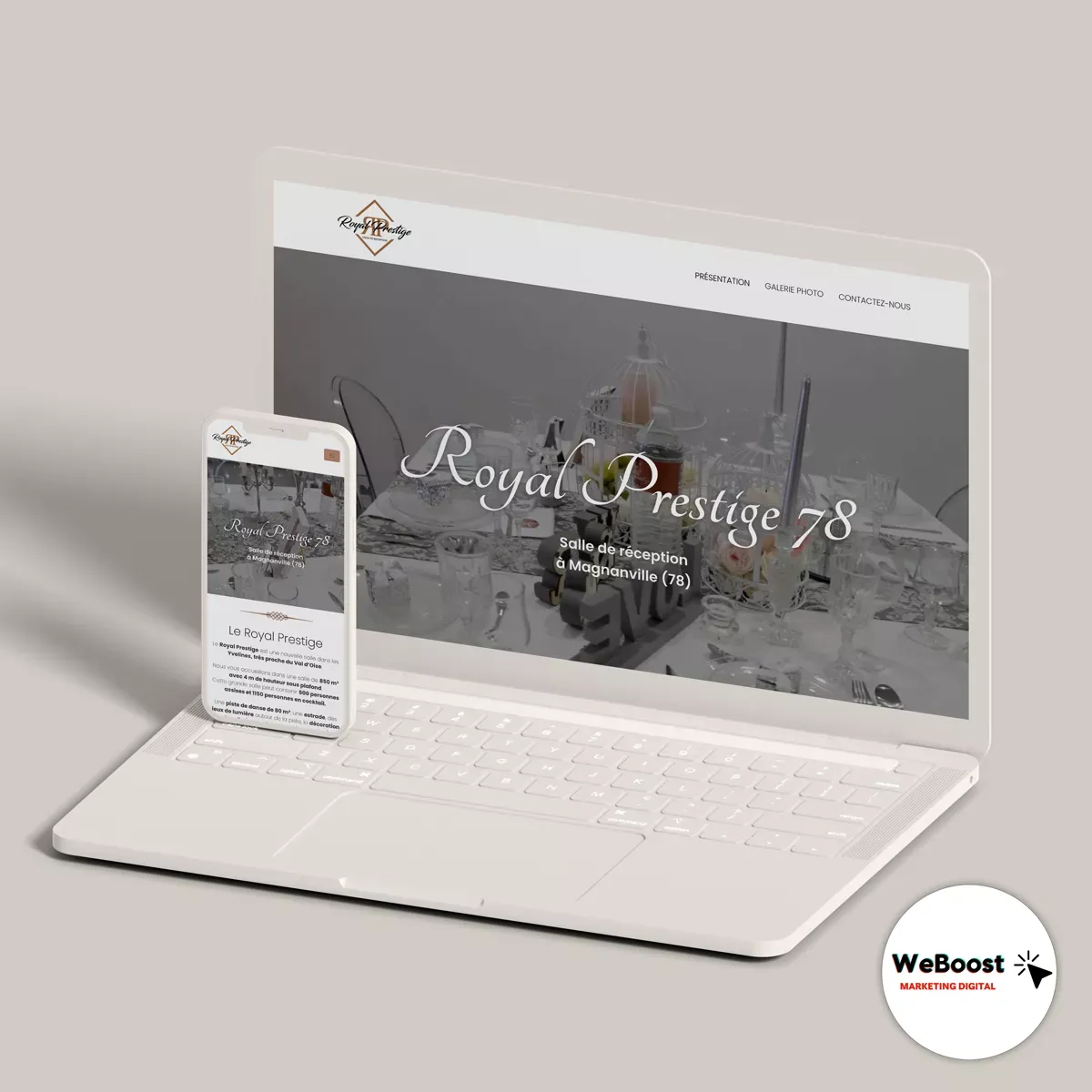 Aperçu du site réalisé pour Royal Prestige 78